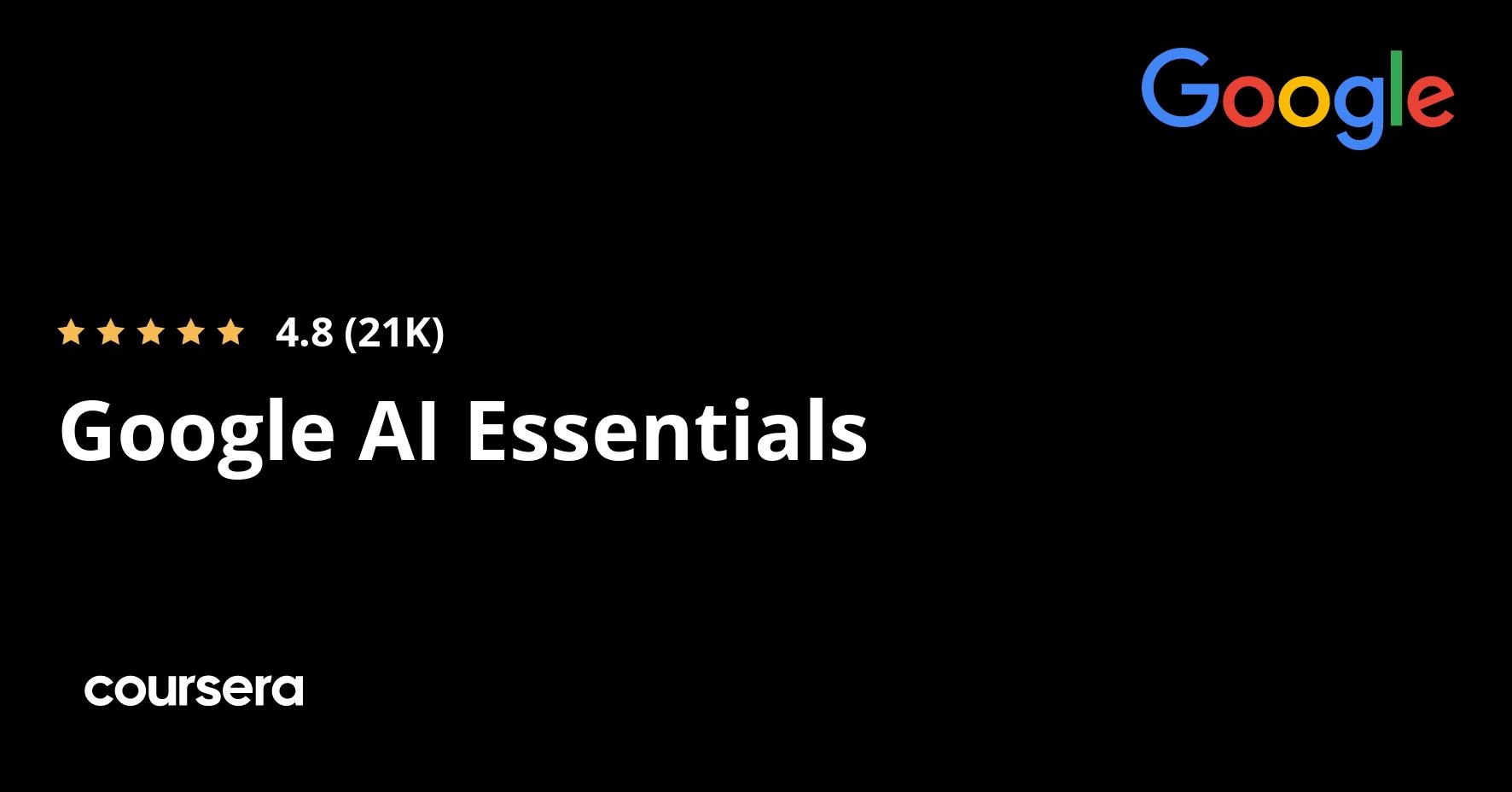 Google AI Essentials — Coursera course thumbnail