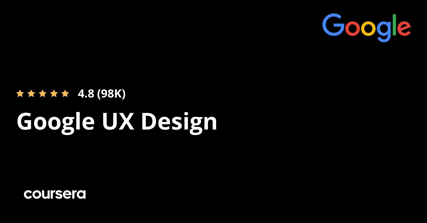 Google UX Design Professional Certificate — Coursera course thumbnail