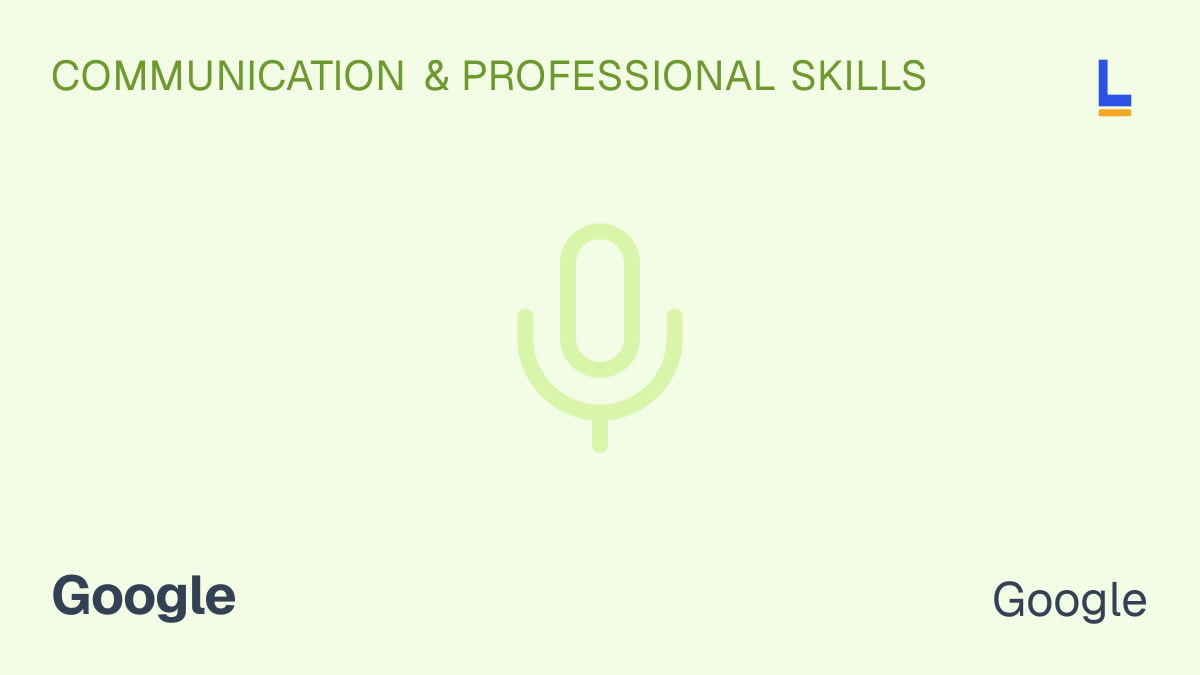 Technical Writing: Technical Writing One and Two — Google online course thumbnail