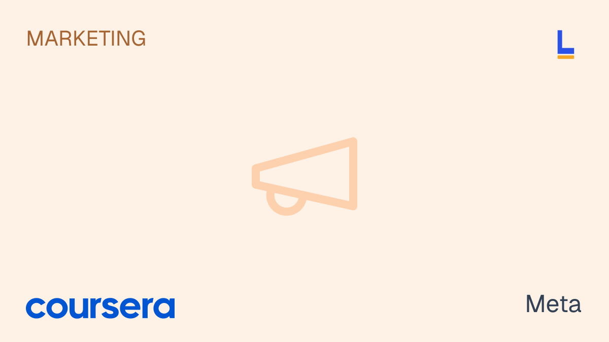 Meta Social Media Marketing Professional Certificate — Coursera online course thumbnail