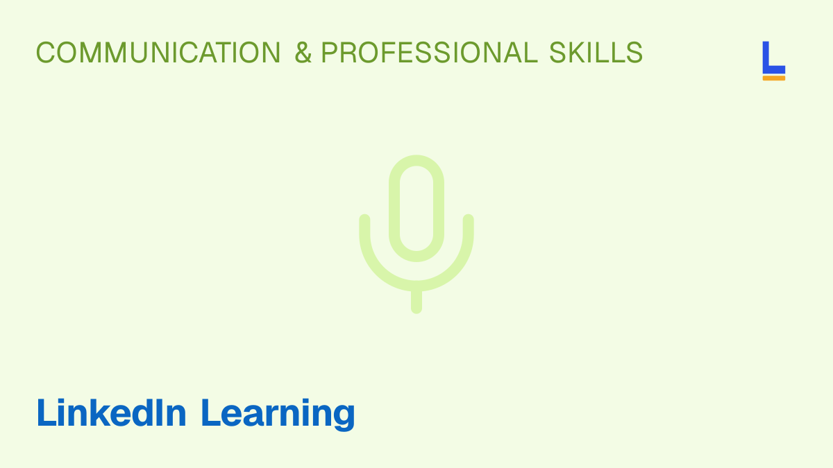 Public Speaking Foundations — LinkedIn Learning online course thumbnail