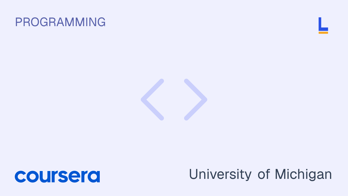 Python for Everybody Specialization — Coursera online course by University of Michigan thumbnail
