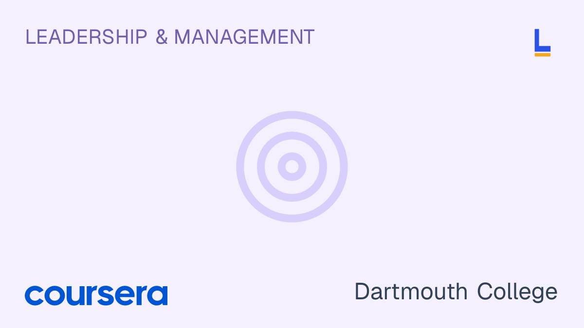 Superbosses: Managing Talent & Leadership — Coursera online course by Dartmouth College thumbnail