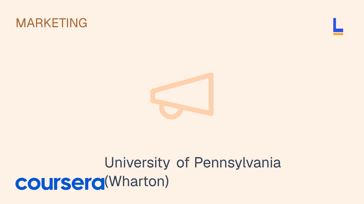Introduction to Marketing — Coursera online course thumbnail